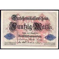 Германия 50 марок 1914 год (Germany 50 Mark 1914 year) P 49b: UNC