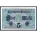 Германия 5 марок 1917 год (Germany 5 Mark 1917 year) P 56b: UNC