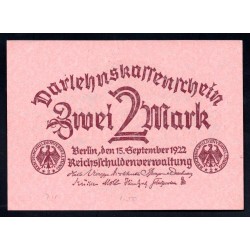 Германия 2 марки 1922 год (Germany 2 Mark 1922 year) P 62: UNC