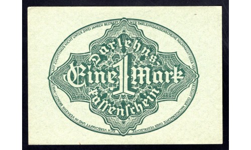 Германия 1 марка 1922 год (Germany 1 Mark 1920 year) P 61a: UNC