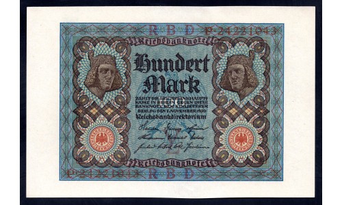 Германия 100 марок 1920 год (Germany 100 Mark 1920 year) P 69b: UNC