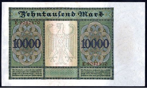 Германия 10000 марок 1922 год (Germany 10000 Mark 1922 year) P 70: UNC