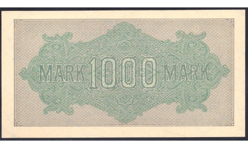 Германия 1000 марок 1922 год, 2 разновидность (Germany 1000 Mark 1922 year) P 76b: UNC