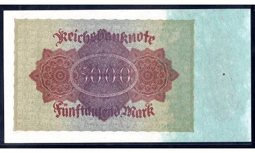 Германия 5000 марок 1922 год (Germany 5000 Mark 1922 year) P 78: UNC