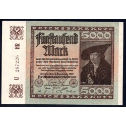 Германия 5000 марок 1922 год (Germany 5000 Mark 1922 year) P 81a: UNC