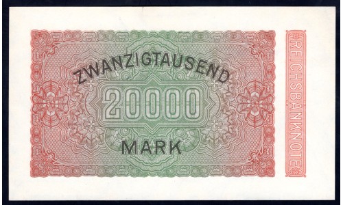 Германия 20000 марок 1923 год (Germany 20000 Mark 1923 year) P 85b: UNC