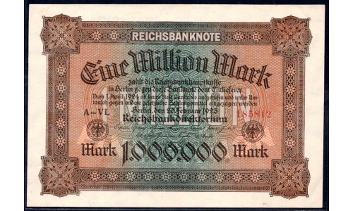 Германия 1000000 марок 1923 год (Germany 1000000 Mark 1923 year) P 86: UNC
