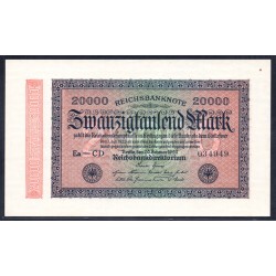 Германия 20000 марок 1923 год (Germany 20000 Mark 1923 year) P 85е: UNC