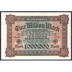 Германия 1000000 марок 1923 год, 4 разновидность (Germany 1000000 Mark 1923 year) P 86: UNC