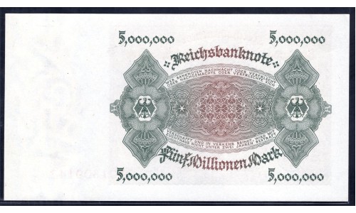 Германия 5000000 марок 1923 год, 2 (Germany 5000000 Mark 1923 year) P 90: UNC