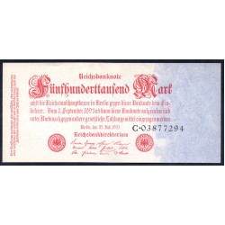 Германия 500000 марок 1923 год, 1 вариант (Germany 500000 Mark 1923 year) P 92: UNC