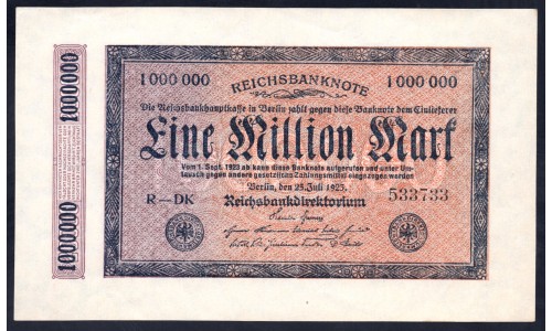 Германия 1000000 марок 1923 год, 2 вариант (Germany 1000000 Mark 1923 year) P 93: UNC