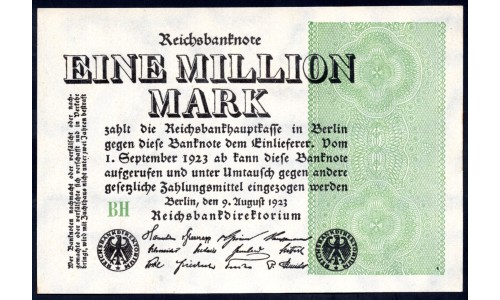 Германия 1000000 марок 1923 год (Germany 1000000 Mark 1923 year) P 102d: UNC