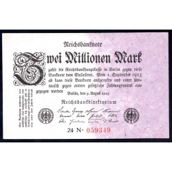 Германия 2000000 марок 1923 год, 1 вариант (Germany 2000000 Mark 1923 year) P 103: UNC