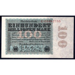 Германия 100000000 марок 1923 год (Germany 100000000 Mark 1923 year) P 107a: UNC