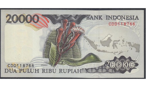 Индонезия 20000 рупий 1995 г. (Indonesia 20000 rupiah 1995 year) P135a:UNC