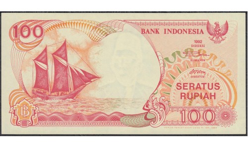 Индонезия 100 рупий 1992 г. (Indonesia 100 rupiah 1992 year) P127a:UNC