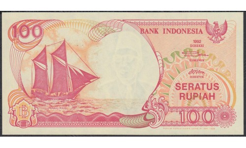 Индонезия 100 рупий 1992 (1996) г. (Indonesia 100 rupiah 1992 (1996) year) P127e:UNC