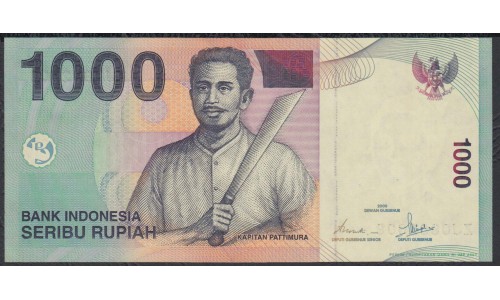 Индонезия 1000 рупий 2000 (2008) г. (Indonesia 1000 rupiah 2000 (2008) year) P141i:UNC