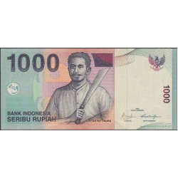 Индонезия 1000 рупий 2000 (2009) г. (Indonesia 1000 rupiah 2000 (2009) year) P141j:UNC