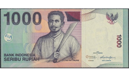 Индонезия 1000 рупий 2000 (2011) г. (Indonesia 1000 rupiah 2000 (2011) year) P141k:UNC