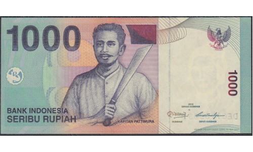 Индонезия 1000 рупий 2000 (2012) г. (Indonesia 1000 rupiah 2000 (2012) year) P141l:UNC