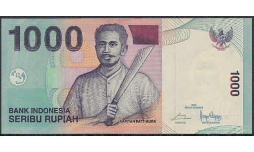 Индонезия 1000 рупий 2000 (2016) г. (Indonesia 1000 rupiah 2000 (2016) year) P141n:UNC