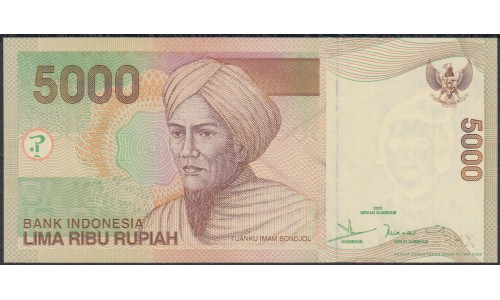 Индонезия 5000 рупий 2001 (2006) г. (Indonesia 5000 rupiah 2001 (2006) year) P142f:UNC