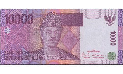 Индонезия10000 рупий 2009 г. (Indonesia 10000 rupiah 2009 year) P143e:UNC