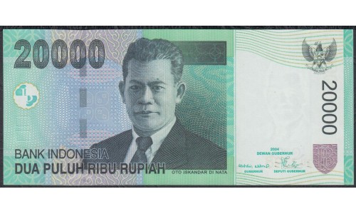 Индонезия 20000 рупий 2004 г. (Indonesia 20000 rupiah 2004 year) P144a:UNC