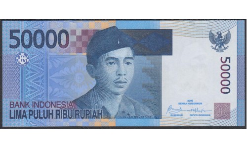 Индонезия 50000 рупий 2009 г. (Indonesia 50000 rupiah 2009 year) P145e:UNC