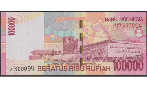 Индонезия 100000 рупий 2004 г. (Indonesia 100000 rupiah 2004 year) P146a:UNC