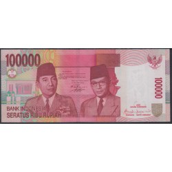 Индонезия 100000 рупий 2009 г. (Indonesia 100000 rupiah 2009 year) P146f2:UNC