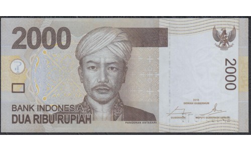 Индонезия 2000 рупий 2015 г. (Indonesia 2000 rupiah 2015 year) P148g:UNC