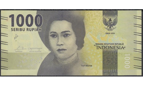 Индонезия 1000 рупий 2016 г. (Indonesia 1000 rupiah 2016 year) P154a:UNC