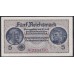 Германия, оккупация Европы 5 рейсхмарок 1939/45 год (Reichskreditkassenschein 5 Reichsmark 1939/45 year) P-R138a: UNC