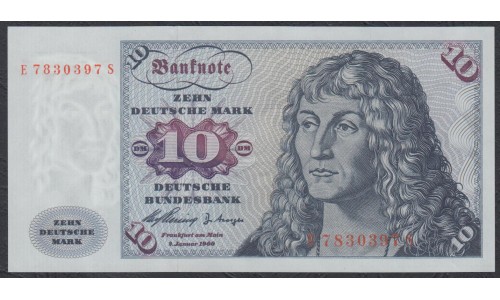 ФРГ 10 марок 1960 год, вариант 3 (GFR 10 deutsche mark 1960 year) P 19, Ro 263c: UNC