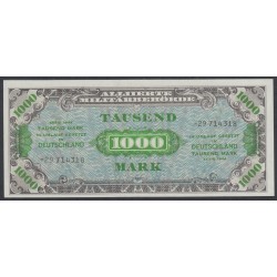 Германия 1000 марок 1944 год (Germany 1000 Mark 1944 year) P 198b: UNC