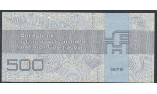 Германия, ГДР валютный сертификат 500 марок 1979год (Germany, DDR FOREIGN EXCHANGE CERTIFICATES 500 Mark 1979 year) P FX7: UNC