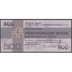 Германия, ГДР валютный сертификат 500 марок 1979год, вариант 2 (Germany, DDR FOREIGN EXCHANGE CERTIFICATES 500 Mark 1979 year) P FX7: UNC