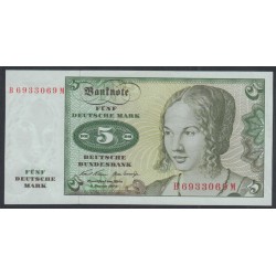 ФРГ 5 марок 1970 год (Germany, GFR 5 Mark 1970 year) P 30а: UNC