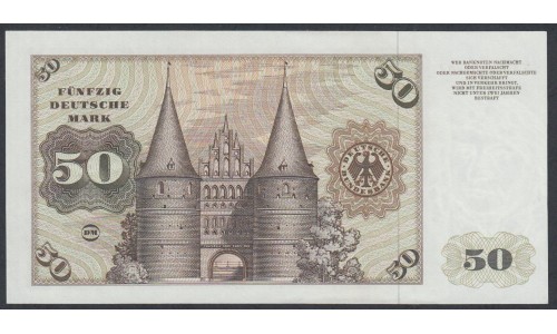  ФРГ 50 марок 1980 год (Germany, GFR 50 Mark 1980 year) P 33b: UNC