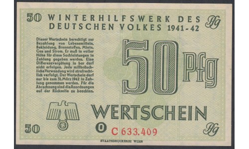 Германия, зимняя помощь 50 пфеннингов 1941-42 год, 6 выпуск (Germany Kriegswinterhilfswerk 50 pfennig 1940-41 year) :UNC