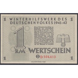 Германия, зимняя помощь 1 рейхсмарка 1941-42 год, 6 выпуск (Germany Kriegswinterhilfswerk 1 reichsmark 1941-42 year) :UNC