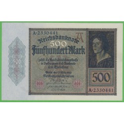Германия 500 марок 1922 год (Germany 500 Mark 1922 year) P 73: UNC