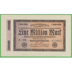 Германия 1000000 марок 1923 год, 3 вариант (Germany 1000000 Mark 1923 year) P 93: UNC
