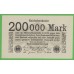 Германия 200000 марок 1923 год (Germany 200000 Mark 1923 year) P 100: UNC
