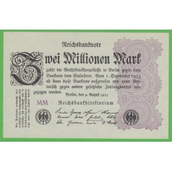Германия 2000000 марок 1923 год (Germany 2000000 Mark 1923 year) P 104d: UNC