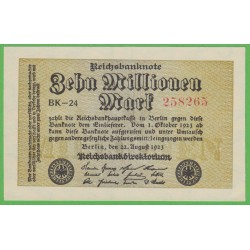 Германия 10000000 марок 1923 год, 7 вариант (Germany 10000000 Mark 1923 year) P 106a: UNC