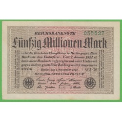 Германия 50000000 марок 1923 год (Germany 50000000 Mark 1923 year) P 109f: UNC